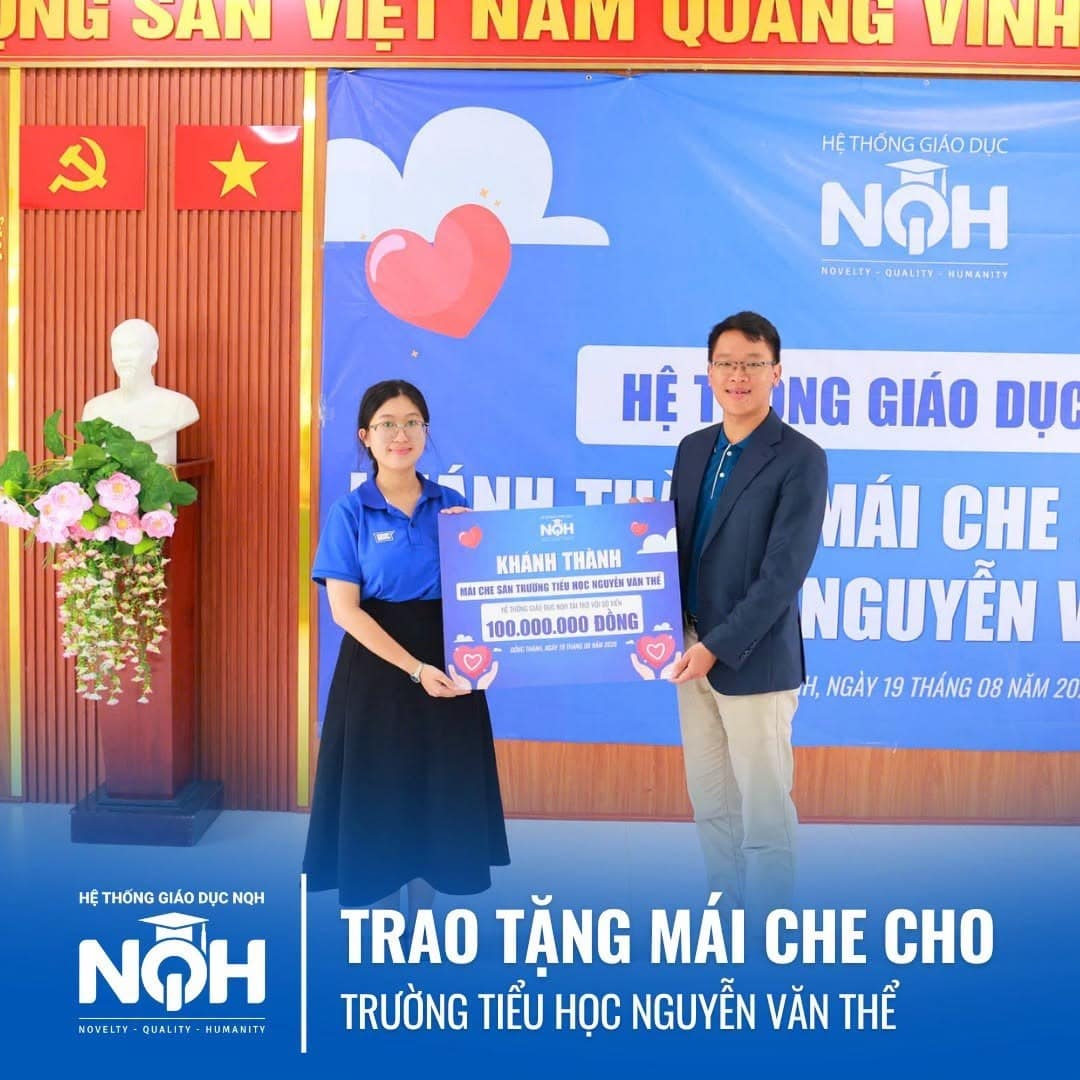 Hệ thống Giáo dục NQH Đại học Sư phạm TP.HCM mái che sân trường - NQH English 4